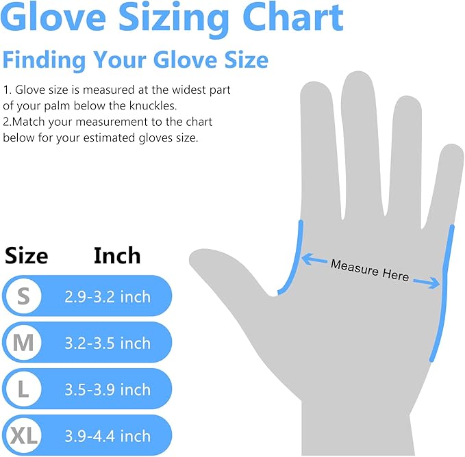 squish Disposable Gloves, Blue 4 mil Vinyl Synmax Exam Gloves Non Sterile, Powder Free, Latex Free - Cleaning Supplies, Kitchen and Food Safe(Pack of 100) (Blue X-Large)