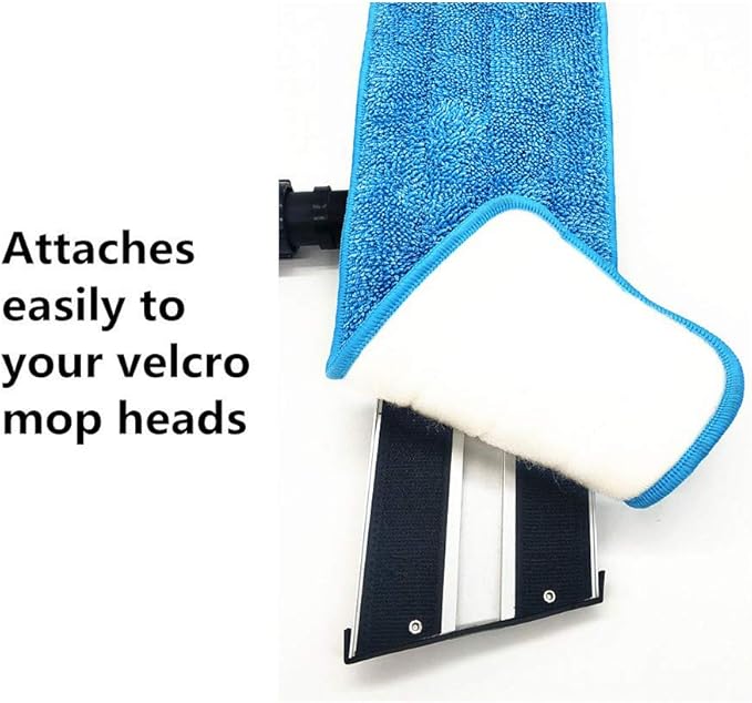 Microfiber Mop Pad 18" Inch for Wet Dry Mops Floor Cleaning Pads Reusable Compatible with Bona Floor Care System (6 Pack)