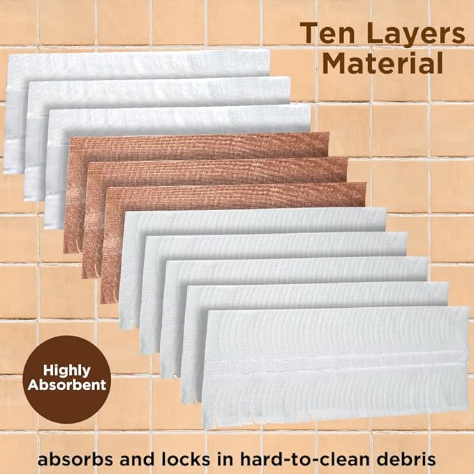 Disposable Mop Pads for S.wiff.er PowerMop Wood Mopping Pad Refills - 20 Pack | Wood Floor Cleaning Pads | Absorb and Lock Dirt | Safe on Finished Floors