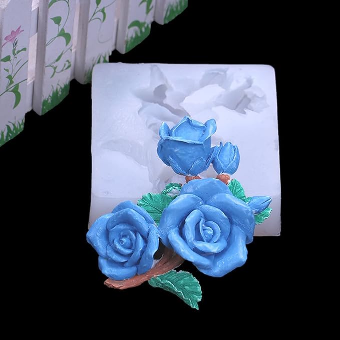 Rose Bouquet Pod Silicone Fondant Mold Flower Cake Chocolate Candy Mold Epoxy Resin Jewelry Making Mould Soap Polymer Clay Mold Pastry Baking Tools