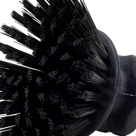 SPARTA 42395EC03 Plastic Scrubber Brush, Round Brush, Dish Scrub Brush With Color Coded For Cleaning, Kitchen, Bathroom, Bathtub, Dishes, Sink, 5 X 5 X 4 Inches, Black