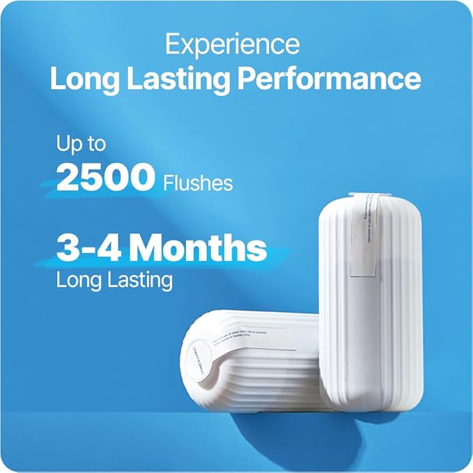 Fresh & Fresh Automatic Toilet Bowl Cleaners - 3 Bottles(UPTO 2500 FLUSHES/Bottle), Commercial and Residential Cleaner 3-4 MONTH Lasting Toilet Bowl Cleaner Bottle