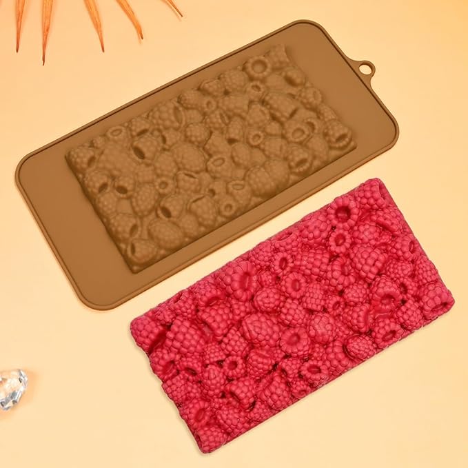 mostsom Chocolate Mold 3D Raspberry Silicone Mold for Fondant Candy Gum Paste Polymer Clay Resin Kitchen Baking Sugar Craft Cake Cupcake Decorating Tools (K_ 8.88x4.16x0.48 inch)