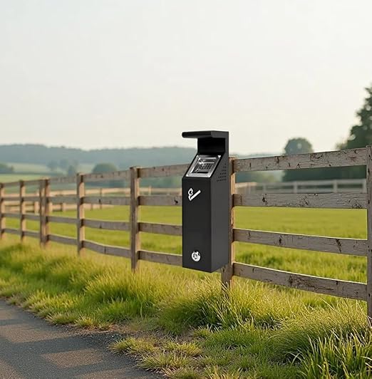 Wall-Mounted Trash Can-Stainless Steel Black Outdoor Trash Can with Lock, Suitable for Public Areas, Bars, Offices, Gardens, Restaurants