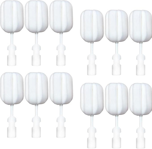 12 PCS Sponge Bottle Brushes Replacement Head Soft Sponge Brush Heads Environmental Protection Cup Cleaner Brush Refill Heads Without Handle (Brush Head 12PCS)