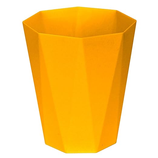 ZXJ Small Trash Can - 1.8 Gallon - Yellow - Waste Basket - Garbage Bin Bathroom,Kitchen,Office,Dormitory,Camping,Kids Room