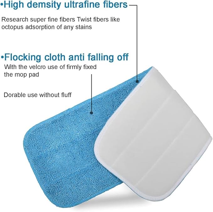Generic Microfiber Cleaning Pads for Bona Mop- 6 Pack Safe for Hardwood and Hard-Surface Floors, Reusable Microfiber Mop Pads for 18 Inch Mop, Super-Absorbent