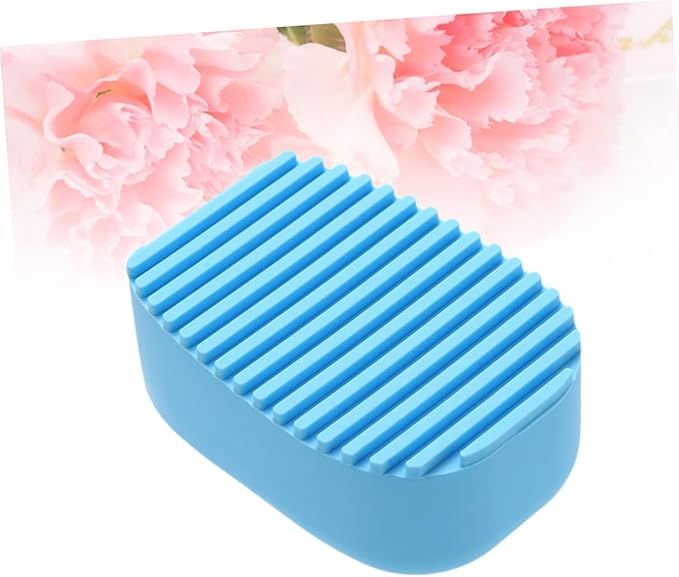 Candy Color Thick Handheld Silicone Laundry Brush Multi-Purpose Clothes Washing Scrubbing Tool for Delicate Fabrics for Home Use and Travel