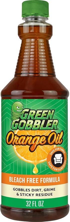 Green Gobbler All-Natural, Cold Pressed Concentrated Orange Oil for Home and Outdoor Multi-Purpose Cleaning- Hundreds of Uses, 32 oz
