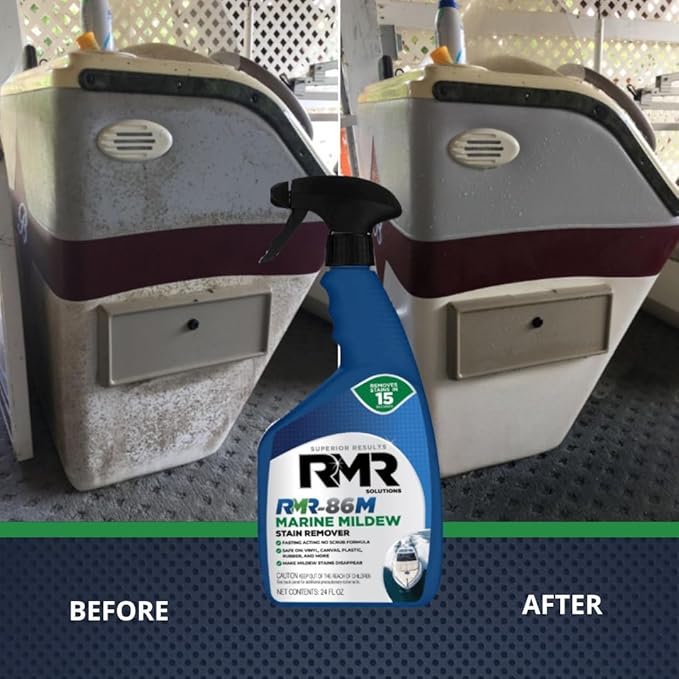 RMR-86M Marine Mildew-Stain Remover, Instantly Removes Mold Stains and Mildew Stains, Sodium Hypochlorite Formula, Less Abrasive, Easy to Use