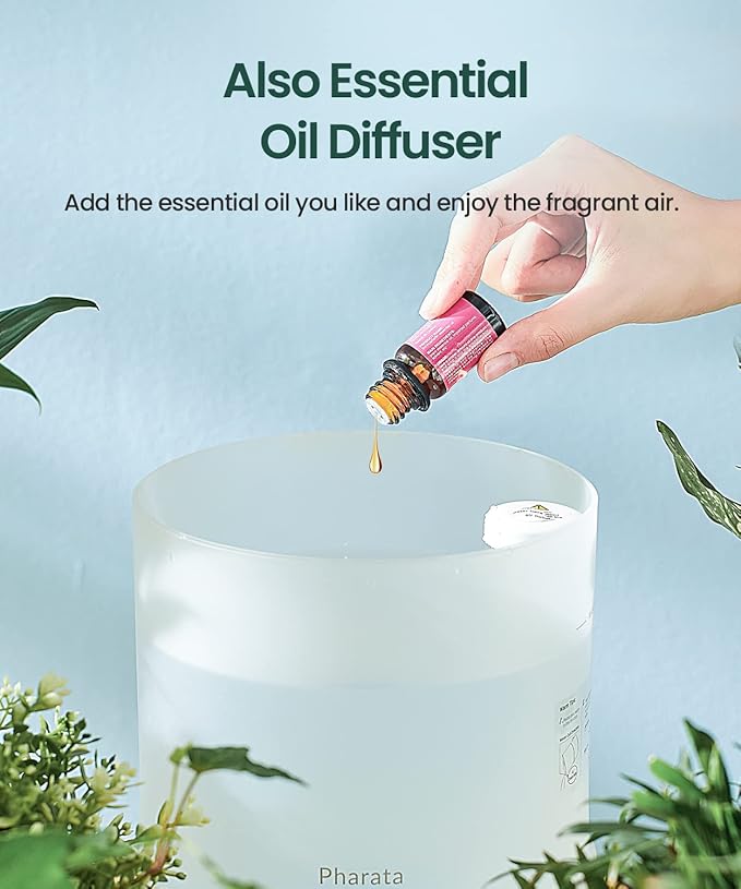 Humidifiers for Bedroom Large Room, 2.5L Cool Mist Humidifier with Essential Oil Diffuser, Top Fill Humidifier for Baby, Home, Plant, Ultrasonic Humidification for whole house, Auto Shut-Off