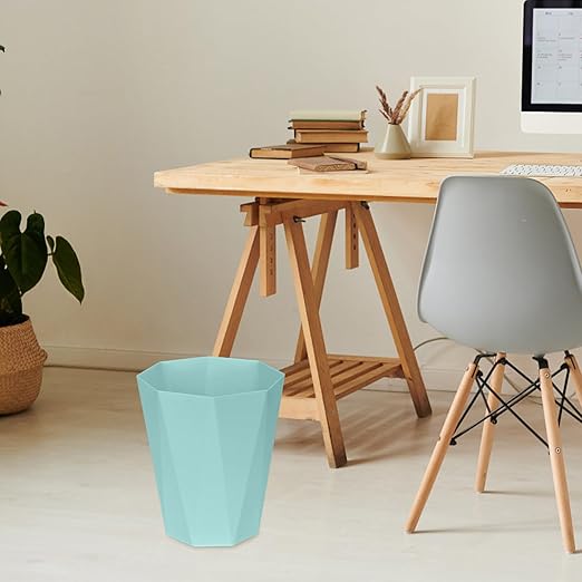 ZXJ Small Trash Can - 1.8 Gallon - Green - Waste Basket - Garbage Bin Bathroom,Kitchen,Office,Dormitory,Camping,Kids Room