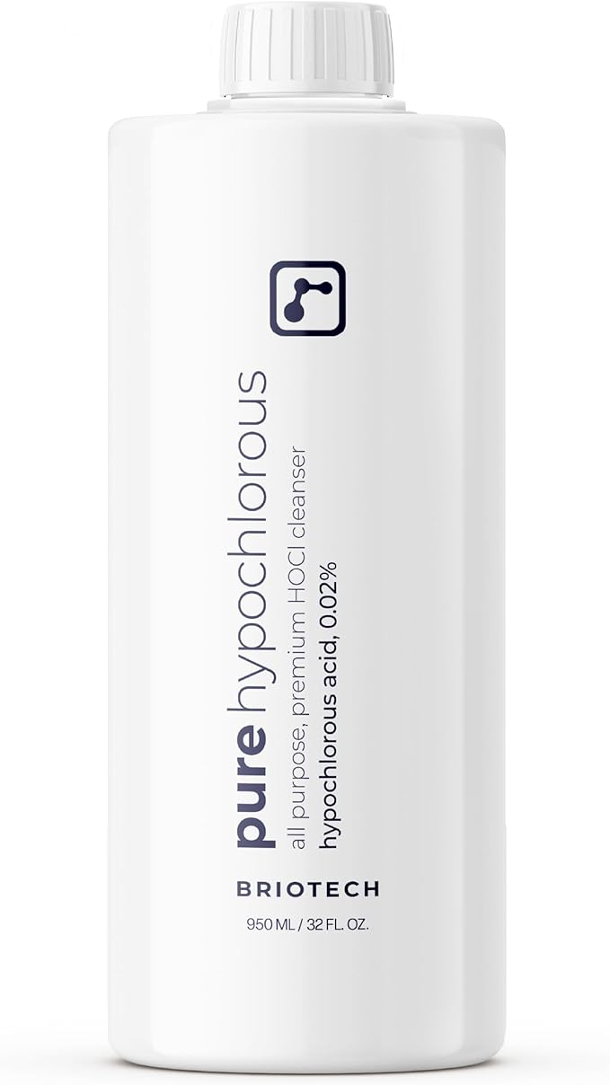 BRIOTECH Pure Hypochlorous Acid Cleanser, Original Premium HOCl Topical Solution, Multi-Purpose Cleaner, Family Approved & Pet Friendly, 32 fl oz Refill