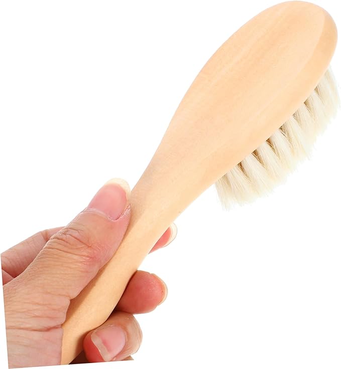 Homoyoyo Natural Boar Bristle Laundry Brush for Delicate Fabrics Soft Brush for Clothes Knitwear and Gentle Cleaning for Stubborn Stains