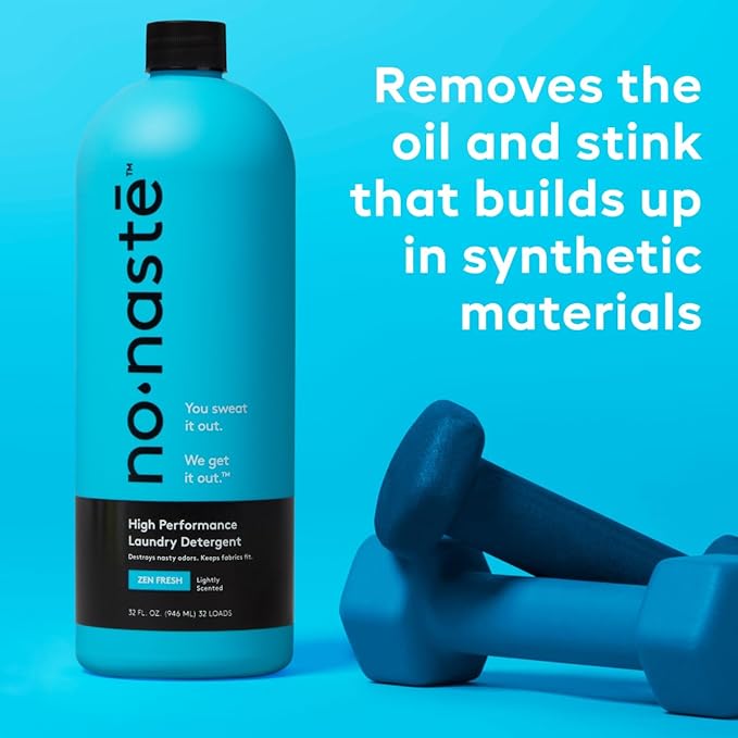 Nonaste Liquid Laundry Detergent - 64 Fl Oz (Pack of 2) - Active Wear Laundry Detergent for Workout Clothes & More - Scented & Unscented Bundle, Gentle & Color Safe