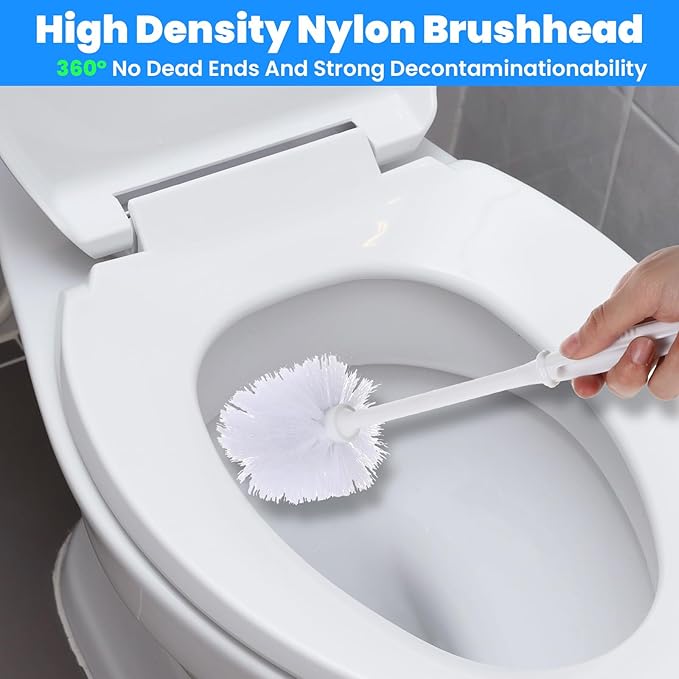 15 Pcs 14.2 Inch Toilet Brush Commercial Heavy Duty Toilet Bowl Cleaning Scrub Long Scrubber for Bathroom Cleaning Supplies
