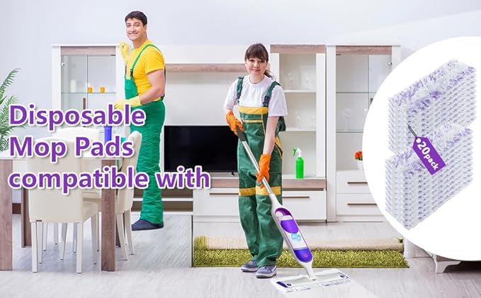 20P Swiffer mop Replacement Pads. Compatible with Swiffer Power Mop. Vacuum-Packed Disposable mop Pads. Suitable for Multiple Surfaces. Suitable for Various Types of Flooring.