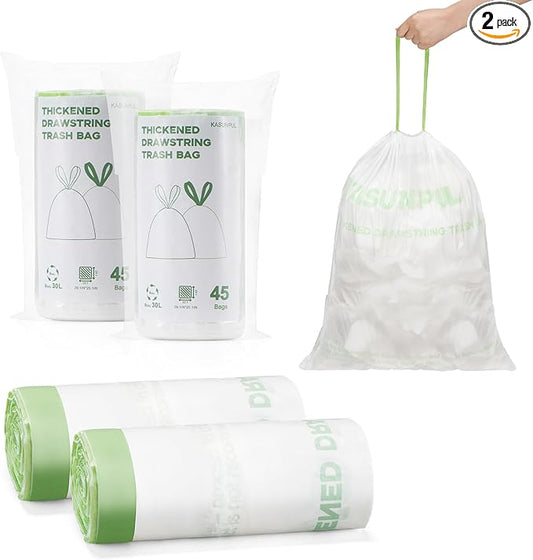 Trash Bags 8 Gallon Tall Kitchen Trash Bags,Garbage Bags 8 Gallon Tall Kitchen90 Count Suitable for Kitchen, Office, Bedroom, Living Room, Gardens