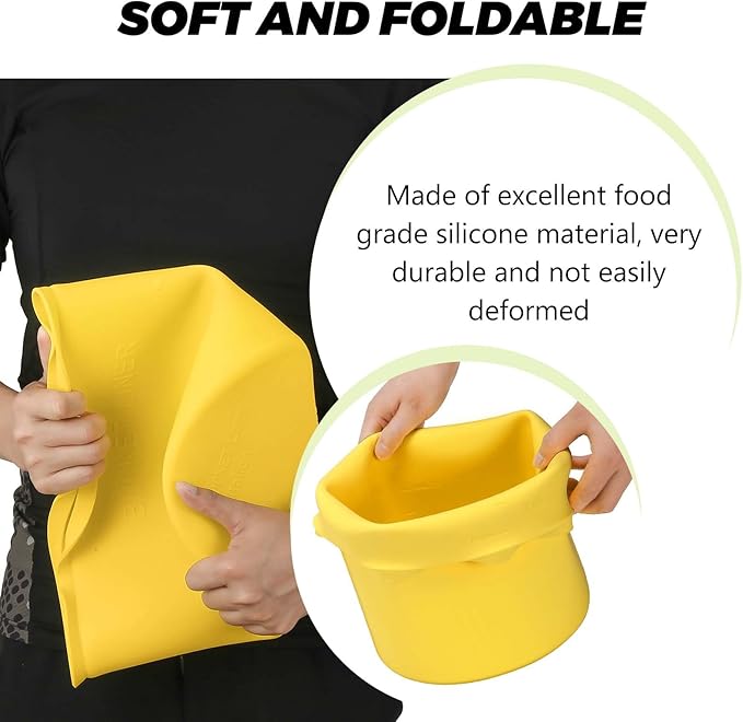 2 Gallon Reusable Bucket Liner, Time Saving Concrete Tools Durable Silicone Bucket Insert, Food Grade Container for Food Storage, for Paint, Thinset, Ice, Slime, Cleaning, Wall Patch Compound