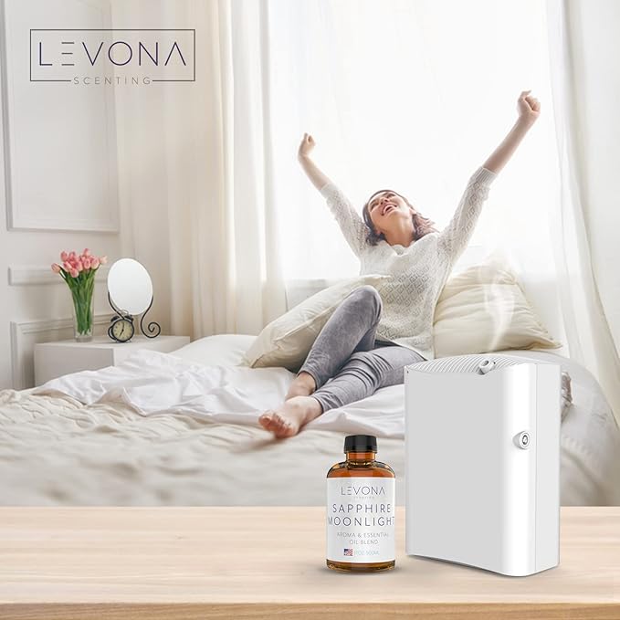 Levona Scent Essential Oil - Fresh Aroma for Home, Office, Hotel & Spa, Perfect in Humidifiers and Diffusers, Luxury Fragrance, with Lemon & Aqua Marine Notes - 500ml/ 17 fl oz, Sapphire Moonlight