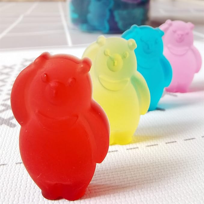 Gummy Bear Silicone Molds with Scraper - Perfect for Making Gummy Bears, Chocolates, Candies and Ice Cubes