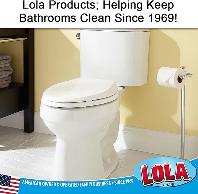 Toilet Brush and Holder Set, by LOLA, 6 Pack, Classic Version, Durable Bristles for Deep Cleaning, w/Compact Space Saving Storage Holder