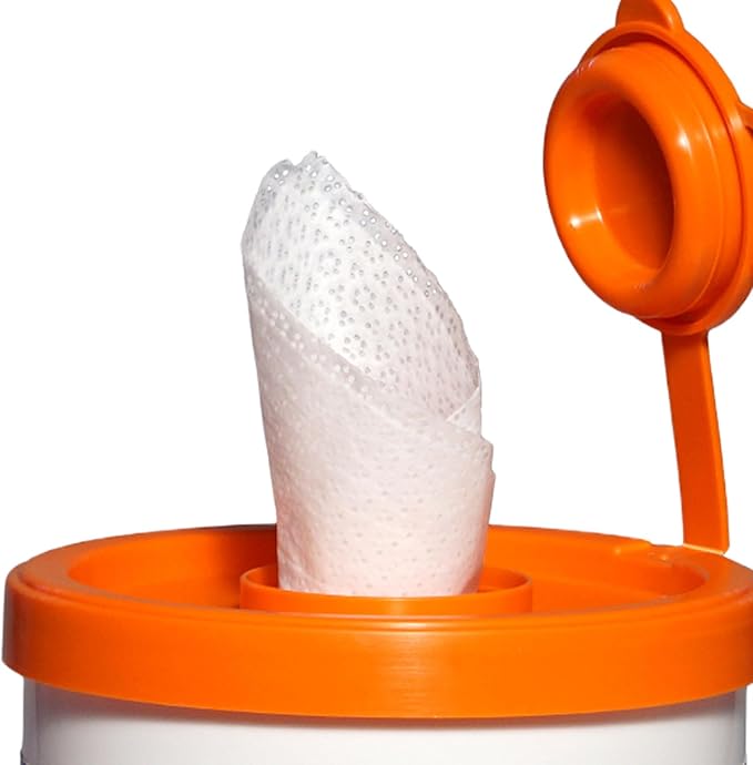 OP Heavy Duty 10” x 12” Size Multi-Surface Textured Cleaning Wipes, 90 Count per Canister, 6 Pack