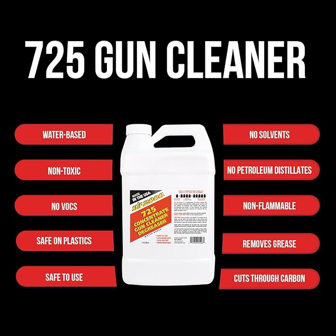 SLIP 2000 725 Concentrate Gun Cleaner Degreaser - Removes Deposits of Carbon, Grease, Grime and more. (1 gal)