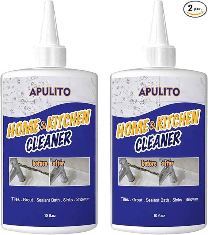 APULITO Household cleaner Gel for Bathroom Shower Kitchen Tile Sink Countertop 10 Fl Oz (Pack of 2)