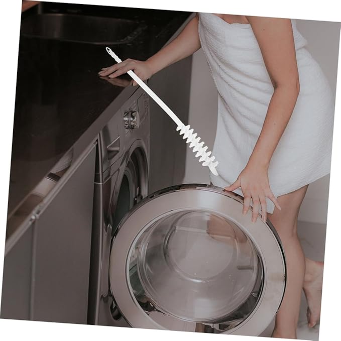 PartyKindom 3pcs Dryer Vent Cleaning Kit Washer Drum Brushes Laundry Brush Set for Washing Machine and Bristles Extended Reach