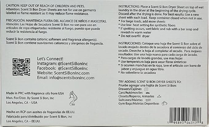 Luxury Scented Dryer Sheets, 50 Sheets, Le Gris Scent Inspired by Iconic Perfumes, Vetiver, Patchouli, Bergamot, Fragrant Clothing Freshener, Fabric Softener, Reduce Static and Wrinkles