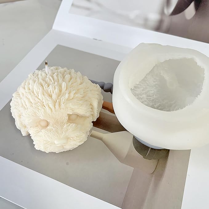 Cat Molds Teddy Cat Resin Mold - Resin Casting Silicone Molds for Home Decor & Candle Making Wave Spiral Mold