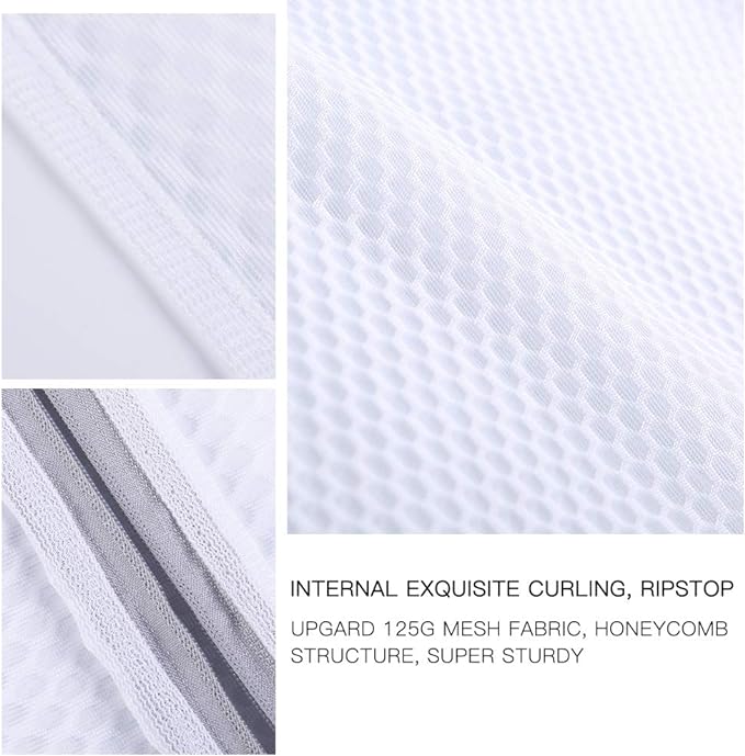 Kimmama Laundry Bags Mesh Wash Bag, Lingerie Bags for Washing Delicates, Net Washer Sack with Zipper, Dryer Pouch for Cleaning and Drying Cloths, Garment, Sweater, Bra, Pant, Sock, Toys, Bedcover