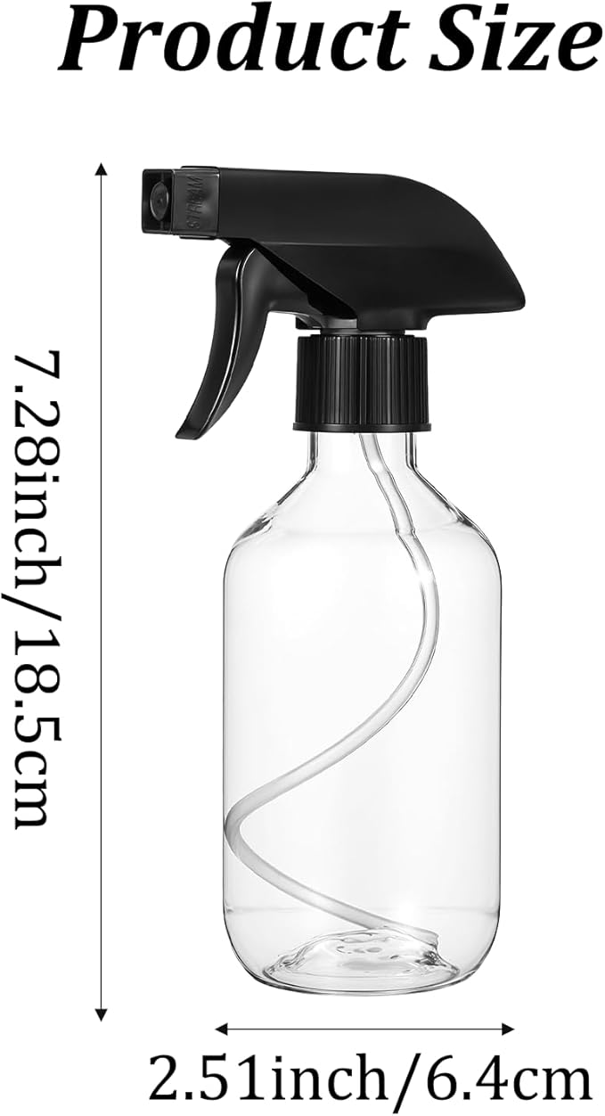 10Pcs 10oz Spray Bottle for Hair, Plastic Empty Spray Bottles for Plants, Mist/Stream Heavy Duty Water Spraying Bottle with Adjustable Sprays Nozzle BPA Free Refillable Containers for Cleaning