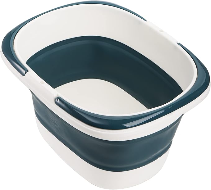 Coloch 2 Pack 16L/4.2 Gallon Collapsible Plastic Bucket, Foldable Mop Bucket Laundry Basket with Handle, Portable Water Pail Space-Saving Bucket for House Cleaning, Car Washing, Fishing, Camping