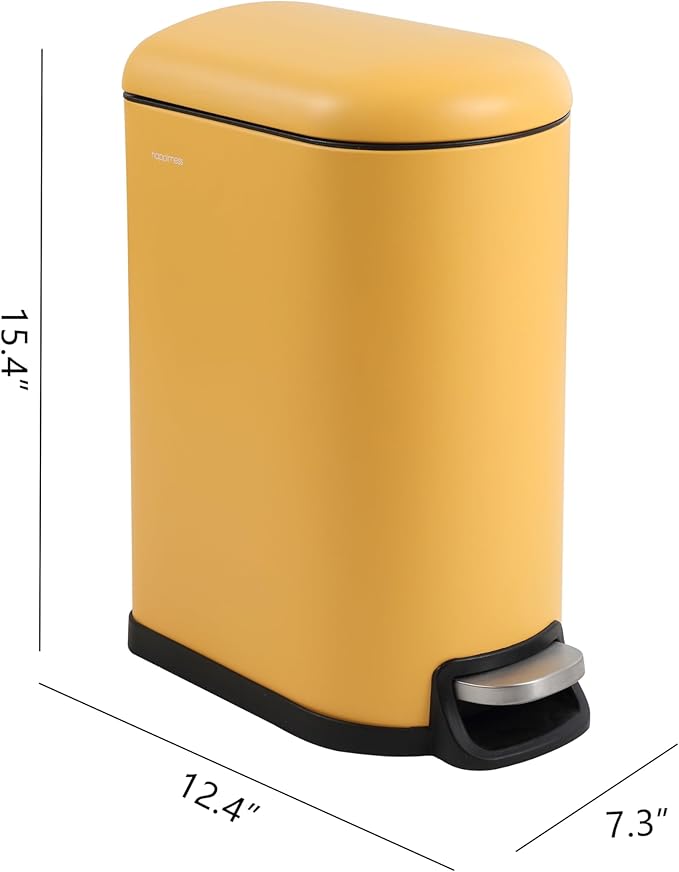 happimess HPM1009L Roland Mini 2.6-Gallon Step-Open Trash Can, Daffodil Yellow Home, Kitchen, Bathroom, Living Room, Office