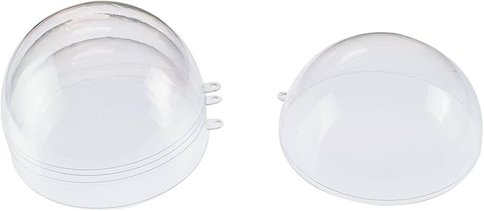 Super Z Outlet Clear Plastic Acrylic Bath Bomb Mold Shells Molding Balls Kit (120mm, 12 Pack)