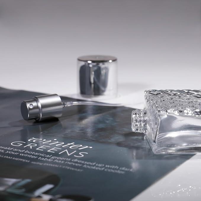 Vintage Glass Spray Bottle - 50ml/1.7 Oz Refillable Perfume Atomizer with 3 Dispenser Types