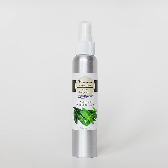 Victoria's Lavender & Eucalyptus Room Spray, Made in the USA, Air Freshener & Odor Eliminator, Essential Oil Concentrated, Luxury Home Atmosphere Spray, 4 oz