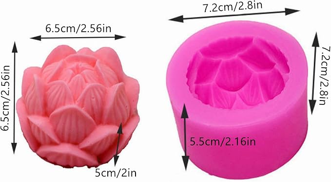 Lotus Flower Silicone Soap Mold Candle Mold Fondant Chocolate Cake Candy Mould Resin Clay Baking Pastry Tools