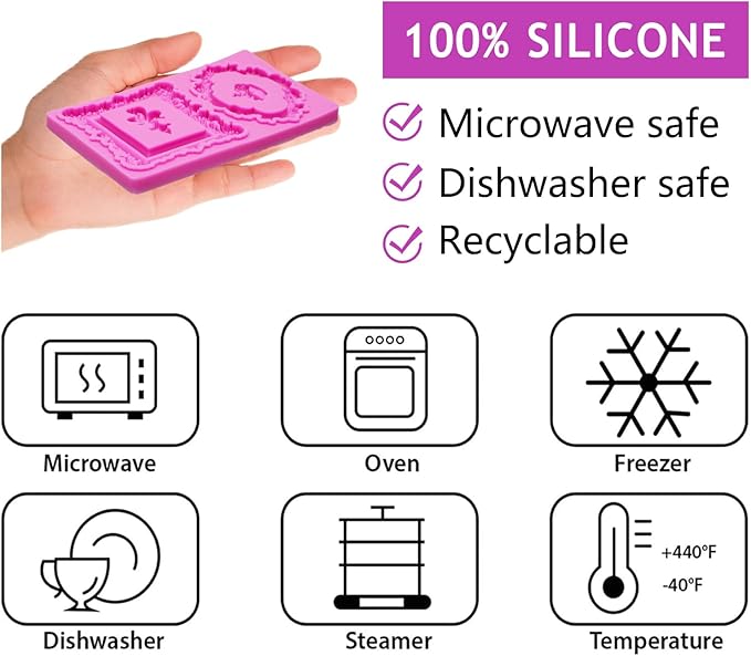 Baroque Mirror Frame Silicone Fondant Molds European Vintage Crown Cake Decoration Molds for Anniversary Weddings Bridal Shower Chocolate Candy Sugar Gum Paste Butter Resin Cookies Polymer Clay