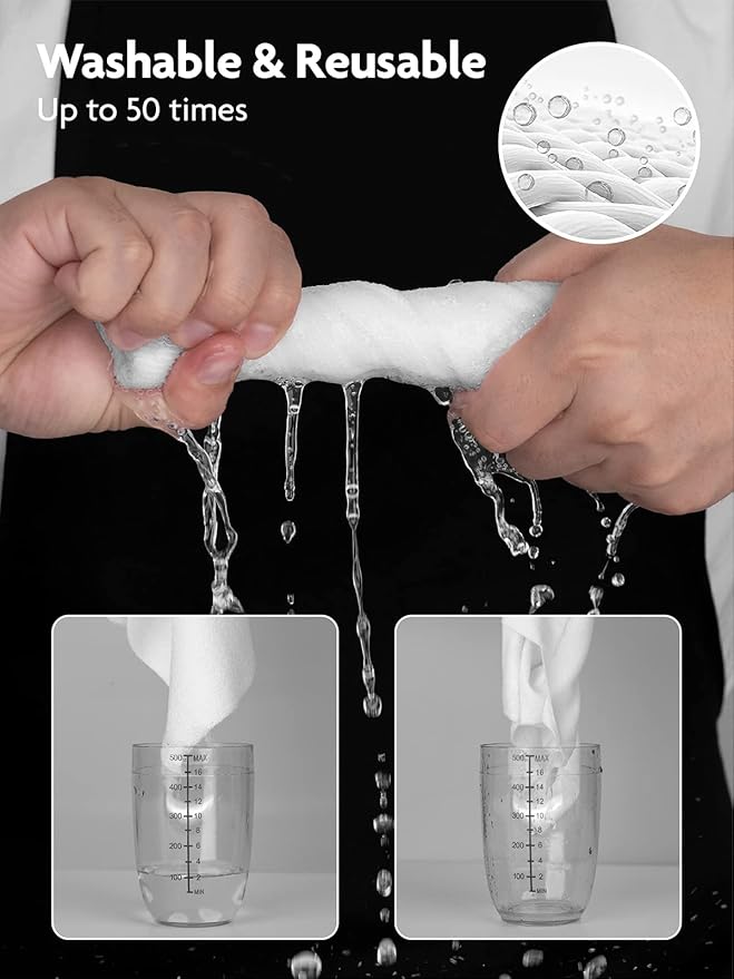 Fantasticlean Microfiber Cleaning Cloth Roll -90 Pack, Tear Away Microfiber Towels, 12" x 12", Reusable, Washable, Scratch Free, Ultra Absorbent for Car, Home Supplies, Shop (Deep Purple)