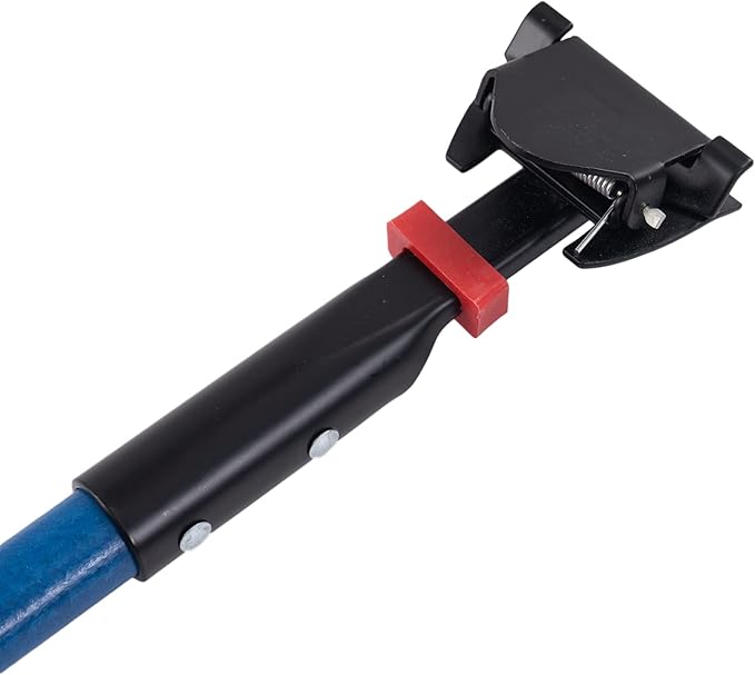 Matthew Cleaning Commercial Quick-Change Dust Mop Handle with Clip-on Metal Gripper for Heavy Duty Mop Head Replacement Holder, Fiberglass Handle 60 inch 6packs-Blue