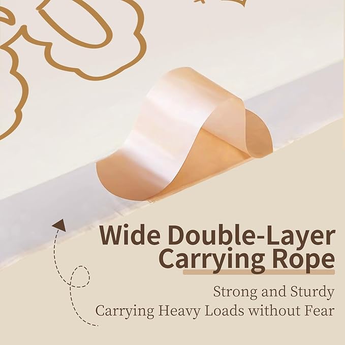 13 Gallon Trash Bags with Cute Rabbit Printed & Drawstring, Tear-Resistant Tall Kitchen Garbage Bags, Heavy-Duty Large Trash Can Liners for Home/Office, 50 Counts