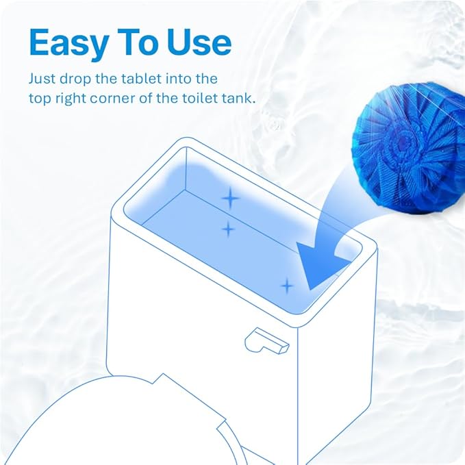 Disposable Toilet Bowl Cleaners(15 Tablets) Odor Eliminator, Fresh Scent, Multipurpose Residential and commercial Toilet Cleaners 2-3 week Lasting Toilet Bowl Cleaner