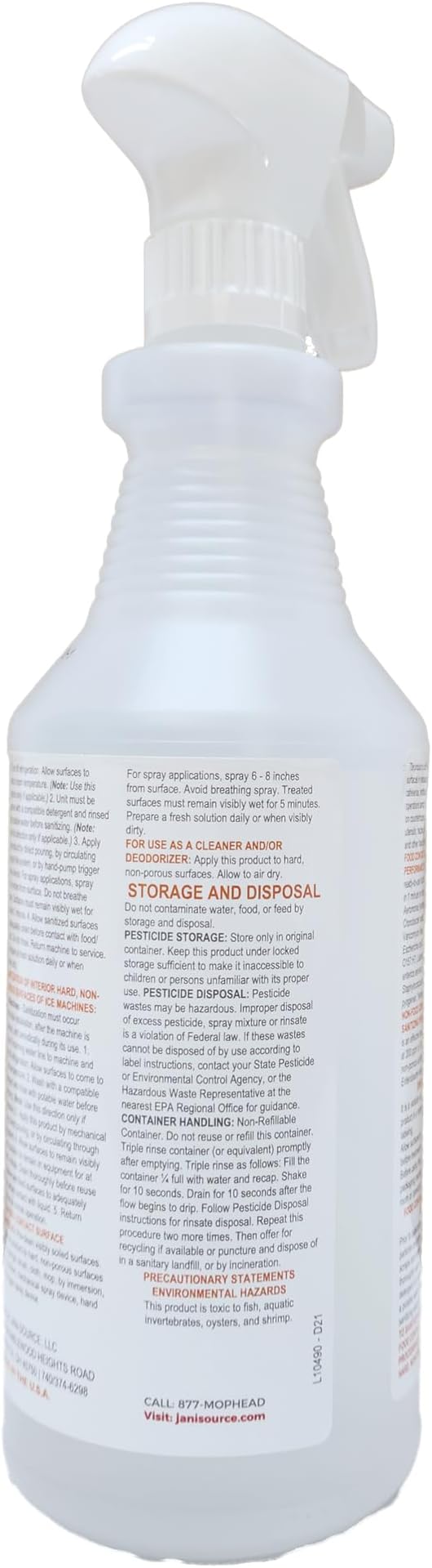 BussitClean Food Surface Sanitizer & Cleaner, 1 Quart (Case of 12), Kills 99.9% of Kitchen Bacteria