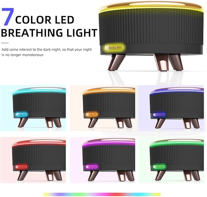 500ML Essential Oil Diffuser: Ultrasonic Aroma Diffuser with Remote Control for Spa Hotel Yoga Room - Humidifier for Bedroom with 7-Color Night Lights & Auto Shut-Off for Nursery/Women Home Relaxation