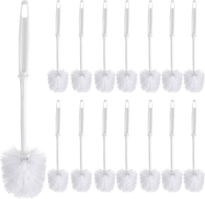 15 Pcs 14.2 Inch Toilet Brush Commercial Heavy Duty Toilet Bowl Cleaning Scrub Long Scrubber for Bathroom Cleaning Supplies