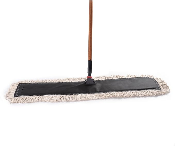 Matthew Cleaning 36'' High Strength Disposable Dust Mop Cotton Cut-end Yarn Mop Replacement Heads for Residential & Commercial Fit Standard Dust Mop Frames, Hardwood, Laminate, Concrete Floors 12Pack