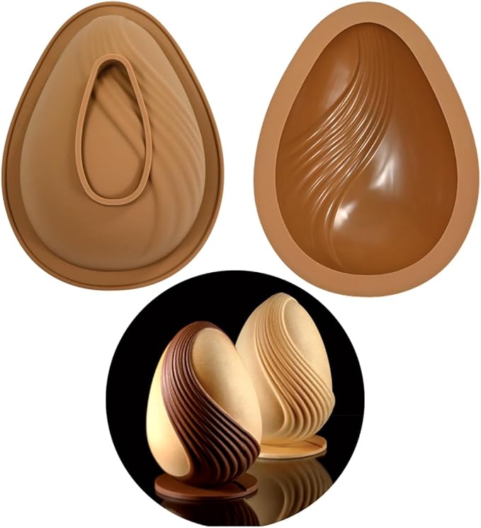 mostsom Silicone Molds for Baking Non-Stick Candy, Chocolate, Cookie, Oreo, Mini Soap, Pudding, Jello, Muffin, Dog Treats Ideal for Cupcakes, Ice Cubes, and Jelly Mold (D_ Easter Egg)